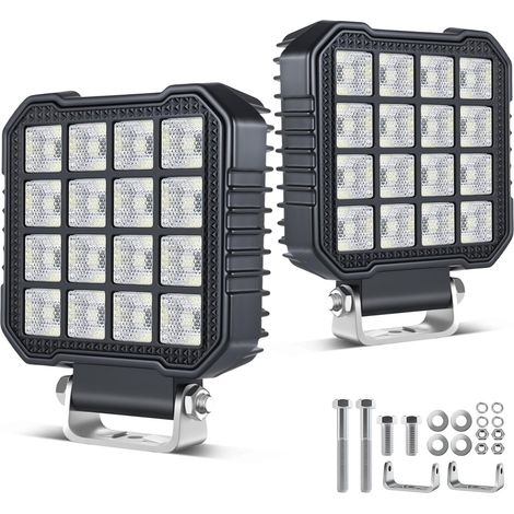 Antom 2-teiliges Led-arbeitsleuchten-set, 172 W, 6500 K, 9–60 V, Ip68 Wasserdicht, Zusätzliche Scheinwerfer Für Traktoren, Atvs, Outdoor-enthusiasten, Nachtarbeiten Auf Baustellen