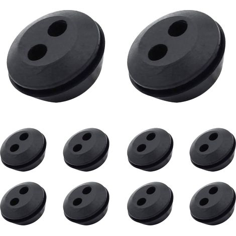 Kraftstofftank-gummieinsätze, Kraftstofftankdichtung, 10 Stück, 2-loch-gummidichtung, Kraftstoffschlauchverschluss, Kraftstofftank-gummiverschluss