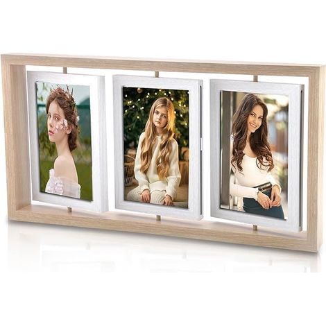 Drehbarer Fotorahmen 10 X 15 Cm Für Collagen – Ideal Für Familie, Hochzeit, Mädchen, Jungen Und Freunde