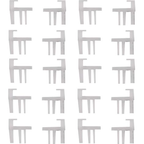 Set Mit 10 Paar (20 Stück) Weißen Endkappen Für Ersatz-fensterrollos, Kompatibel Mit Seitz Store 2000 Wohnmobil, Wohnwagen Und Boot