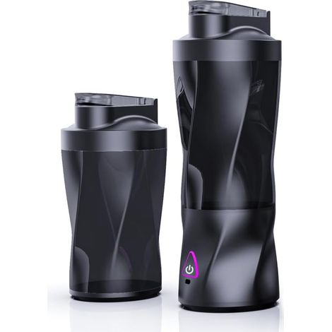 Tragbarer Standmixer, Ideal Für Smoothies Und Cremes, Usb-aufladbar, Mini-saftbecher Mit 6 Klingen Und Deckel, 680 Ml Fassungsvermögen (einzelbecher), Selbstreinigend