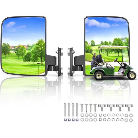 Antom Golfspiegel Mit Starkem Magnetismus – Universell Für Club Cars, Bohrfreie Montage, Geeignet Für Golfwagen, Geländefahrzeuge, Gabelstapler Und Traktoren