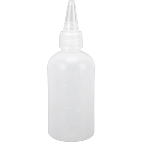 60 Leere 100-ml-kunststoffflaschen, Halbtransparent, Für Airbrush-farben, Kosmetik, Shampoos, Öle, Mit Einstellbarem Durchfluss Und Skala.