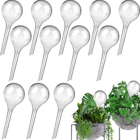 12 Bewässerungskugeln, Automatisches Bewässerungssystem Für Zimmer- Und Gartenpflanzen, Transparent, 513 Cm