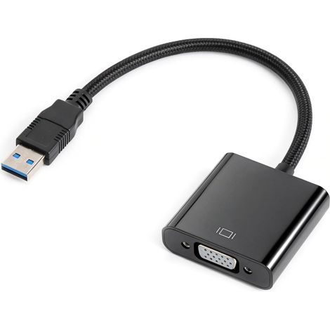 Usb 3.0 Zu Vga-adapter Mit Externem Treiber, Hd-videokonverter 1080p Für Mehrere Bildschirme, Kompatibel Mit Pc, Laptop, Fernseher, Hdtv-monitor Und Vga-projektor Für Windows Xp/8/8.1/10/11