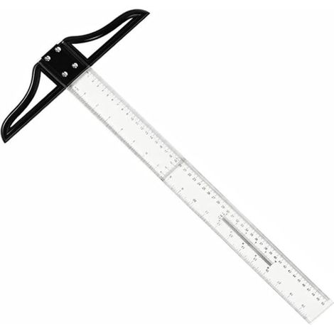 50 Cm Langes, Transparentes Acryl-t-lineal Mit Doppelseitiger Markierung, Abnehmbarem Design, Ideal Zum Zeichnen, Für Architektur, Quilten Und Nähen.