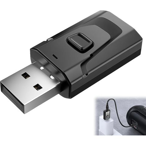 1 Usb-bluetooth-kfz-adapter, Bluetooth-usb-adapter Für Autos, Geeignet Für Fernseher, Computer Und Drahtlose Bluetooth-audiogeräte