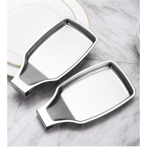 Set Aus 2 Großen Löffelablagen, Löffelhaltern, Spatelhaltern Und Schöpfkellenhaltern Aus Edelstahl 304