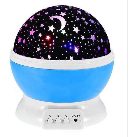 Nachtlicht Für Kinder, Sternenlicht, Nebelprojektor Mit 360°-drehung – 4 Leds, 12 Lichtfarben, Inklusive Usb-kabel
