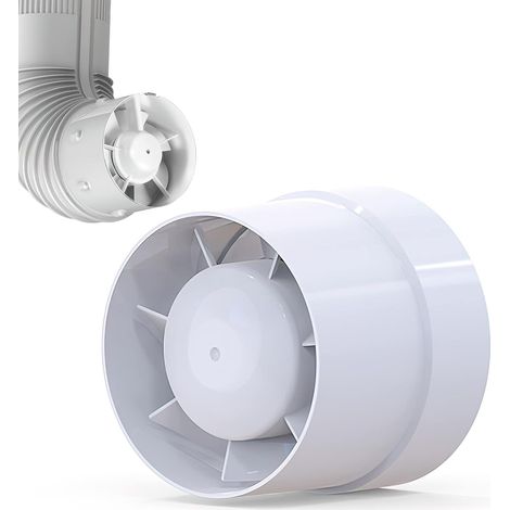 100/150 Mm 12 W/130 M³-320 M³ Axial-abluftventilator, Online Ansteuerbar: Badezimmer, Küche, Keller, Geräuscharmer Rohrventilator Für Zuhause, Dachböden (ø10 Cm)