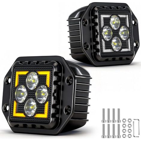 Antom Ece-geprüfter 12v/24v Led-arbeitsscheinwerfer, Rückfahr-/zusatzscheinwerfer, Ip68, 4-schrauben-festbefestigung Für Traktoren, Bagger, Lkw, Landwirtschafts- Und Geländefahrzeuge