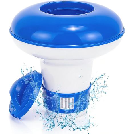 Kgc Schwimmbad-schwimmkörper, Chlor, 12,5 Cm Schwimmkörper, Schwimmbad-chlor-spender, Schwimmend, Für Mini-tabletten 20 G, Geeignet Für Pools, Brom-whirlpools Und Springbrunnen