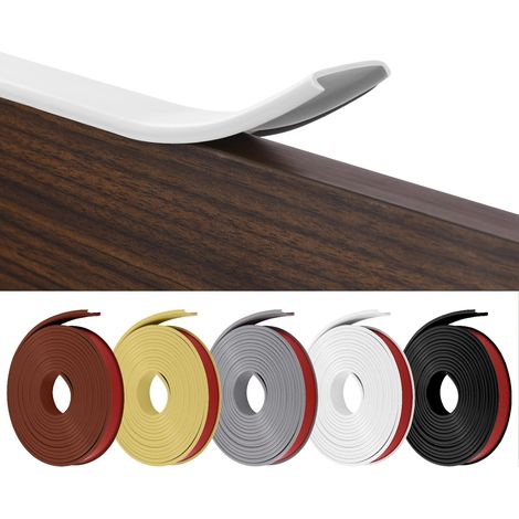 Flintronic U-förmiges Kantenschutzband Aus Tpe, 5 M X 18 Mm, Selbstklebend, Für Tische, Möbel Und Autotüren, Weiß