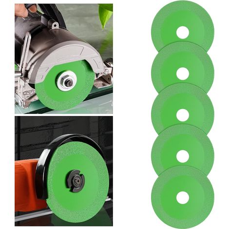 Flintronic 5-teiliges Glastrennscheiben-set, 115 Mm Diamant-fliesentrennscheibe, Diamanttrennscheibe, Fliesentrennscheibe Für Flaschen, Porzellan, Jade, Granit, Glas (115 X 22,23 Mm)