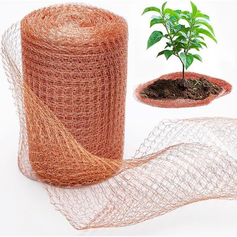 12 M Kupferdrahtgewebe, Doppeltes Kupferdrahtgewebe, Zuschneidbares Kupferdrahtgewebe, Kupferdrahtgeweberolle, Drahtgewebe Gegen Nagetiere, Schnecken Und Nacktschnecken, Schutz Für Sämlinge Und Pflanz