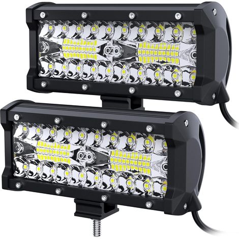 Antom 12v Led-arbeitsscheinwerfer, 2 Stück, 360w, 7'' Quadratischer Projektor, 24v-licht Für Geländewagen, Lkw, Suv, 4x4, Traktor, Nebelscheinwerfer