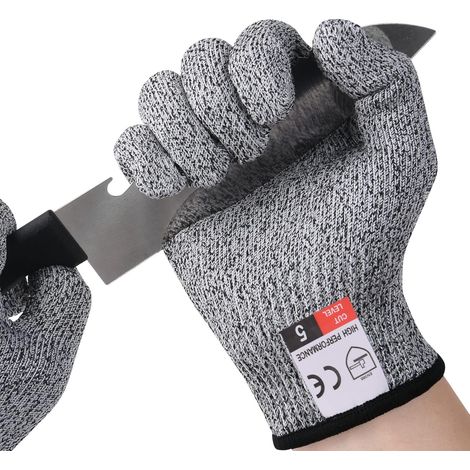 Flintronic 1 Paar Arbeitshandschuhe, Schnittfeste Handschuhe Für Kinder Und Frauen, Schnittschutzhandschuhe Der Stufe 5 Für Küche, Gartenarbeit, Heimwerken, Outdoor-aktivitäten, En 388-l Zertifizierte