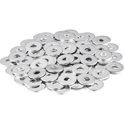 Flintronic 80 Stück M6 Edelstahl-unterlegscheiben, 18 Mm Außendurchmesser, Flachscheiben, Edelstahl-unterlegscheiben, Edelstahl-unterlegscheiben 304, Penny-unterlegscheiben Für Schrauben Und Muttern