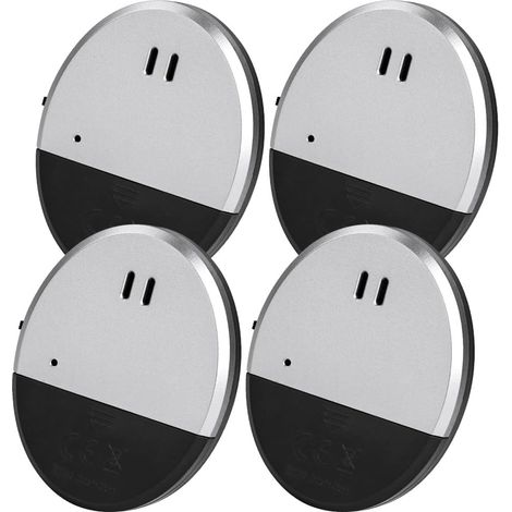 Flintronic 4er-set Ultradünne Sicherheitsfensteralarme, Fensteralarme Mit Vibrationsfunktion, Fensterwarnalarm Mit Kleberückseite, 130 Db, Für Zuhause, Büro, Studentenwohnheim