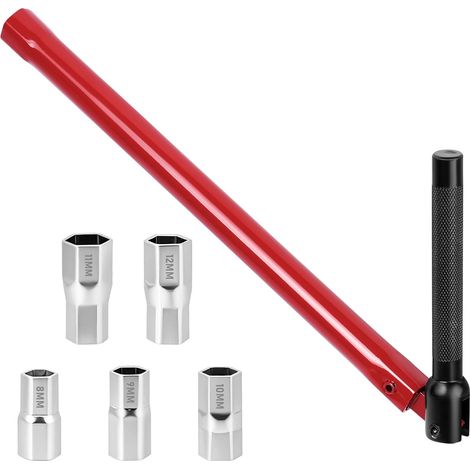 Flintronic Wasserhahnschlüssel Für Spüle, Montagewerkzeug 8–12 Mm + 6 Steckschlüssel, Wasserhahnschlüssel Für Küche, Bad Und Spüle