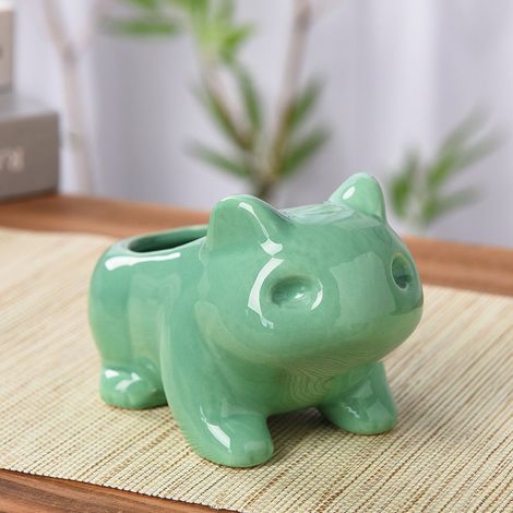 Diy-blumentopf (1 Stück), Hübscher Keramiktopf, Dekorative Keramikvase Für Zuhause, Grün