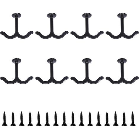 8-teiliges Deckenhaken-set, Schraubhaken, Schwarze Deckenhaken, Aufhängehaken Für Deckenventilatoren, Yoga-pflanzen