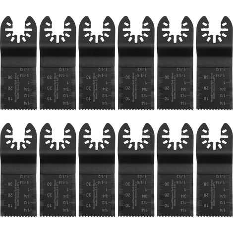 Flintronic 14-teiliges Set Oszillierender Sägeblätter Mit 2 C-clip-adaptern, Multifunktions-sägeblätter Für Holz/metall/kunststoff, Schnellwechsel-sägeblätter, Universelle Multifunktions-sägeblätter