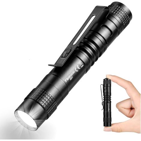 Flintronic Mini-led-taschenlampe, 9 Cm Aluminium-led-taschenlampe Mit Clip, 200 Lumen Stifttaschenlampe, Tragbare Wasserdichte Taschenlampe Für Heimwerkerarbeiten, 1 Aaa-batterie (nicht Im Lieferumfan