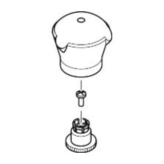 hansgrohe Warmwassergriff Axor Mondaro 2-Griff Waschtischarmatur weiß/gold optik