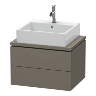 Duravit Waschtischunterschrank Compact L-Cube 62x47,7cm, f Gr s-matt, f Kons, 2 Schub.