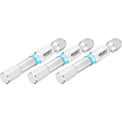 HAZET Bit Sechskant massiv 6,3 (1/4 Zoll), Innen-Sechskant Profil, 6 mm, Anzahl Werkzeuge: 3