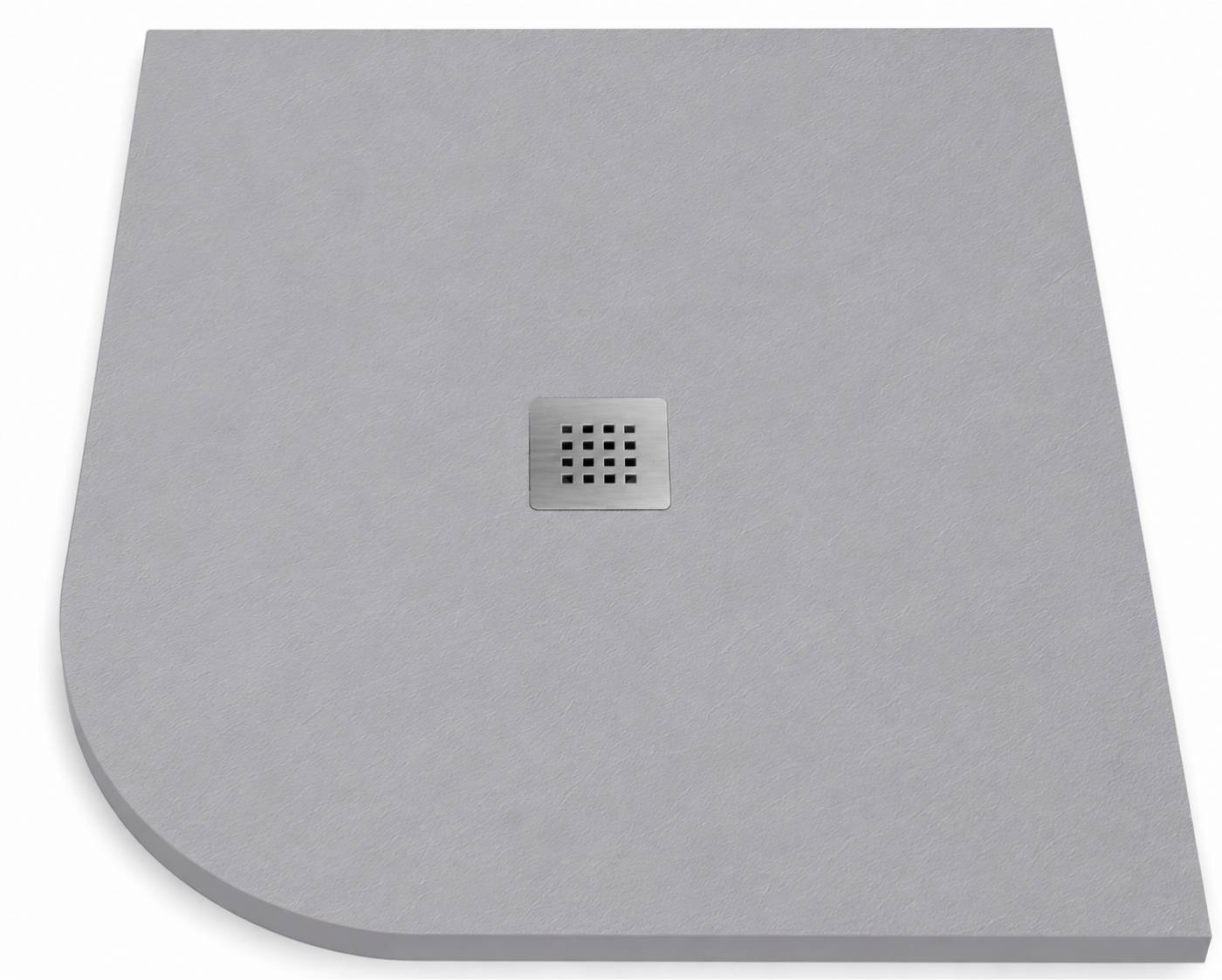 Viertelkreis-duschwanne Round 80x80 Cm Zement Edelstahlgitter