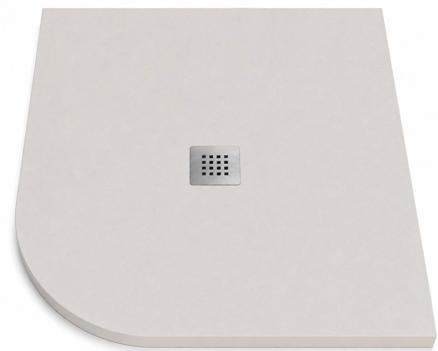 Viertelkreis-duschwanne Round 90x90 Cm Sand Edelstahlgitter