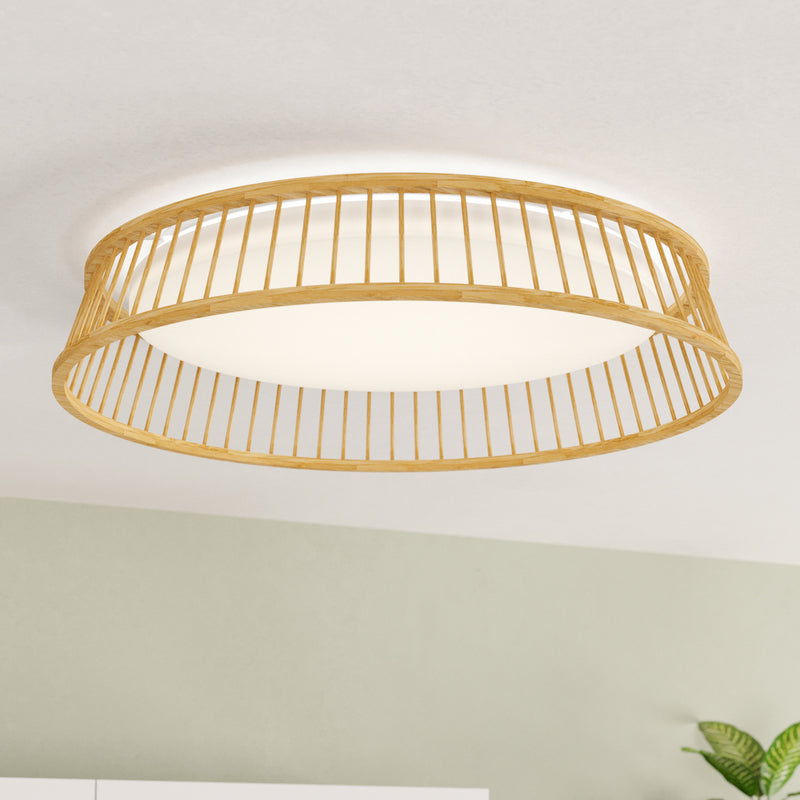 [gebraucht] B-ware Eglo Deckenlampe Holzgeflecht Luppineria Led Leuchte Lampe Ø45cm Warmweiß 3000k
