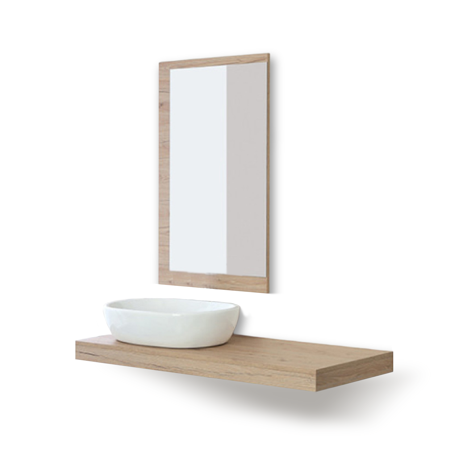 Hängendes Badezimmer-set Shelf In Braun