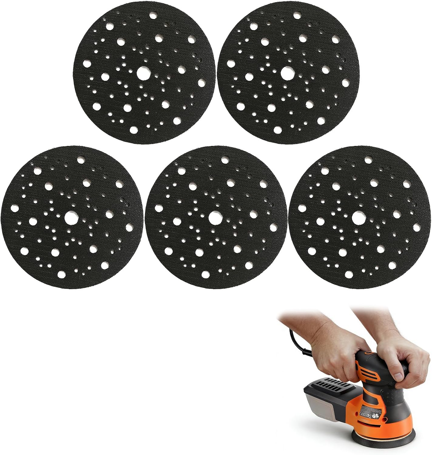 Schutzunterlage Ø 150 Mm, 70 Löcher, 5 Stück, Für Selbstklebende Schleifpads – Schützt Und Verlängert Die Lebensdauer Von Schleifwerkzeugen