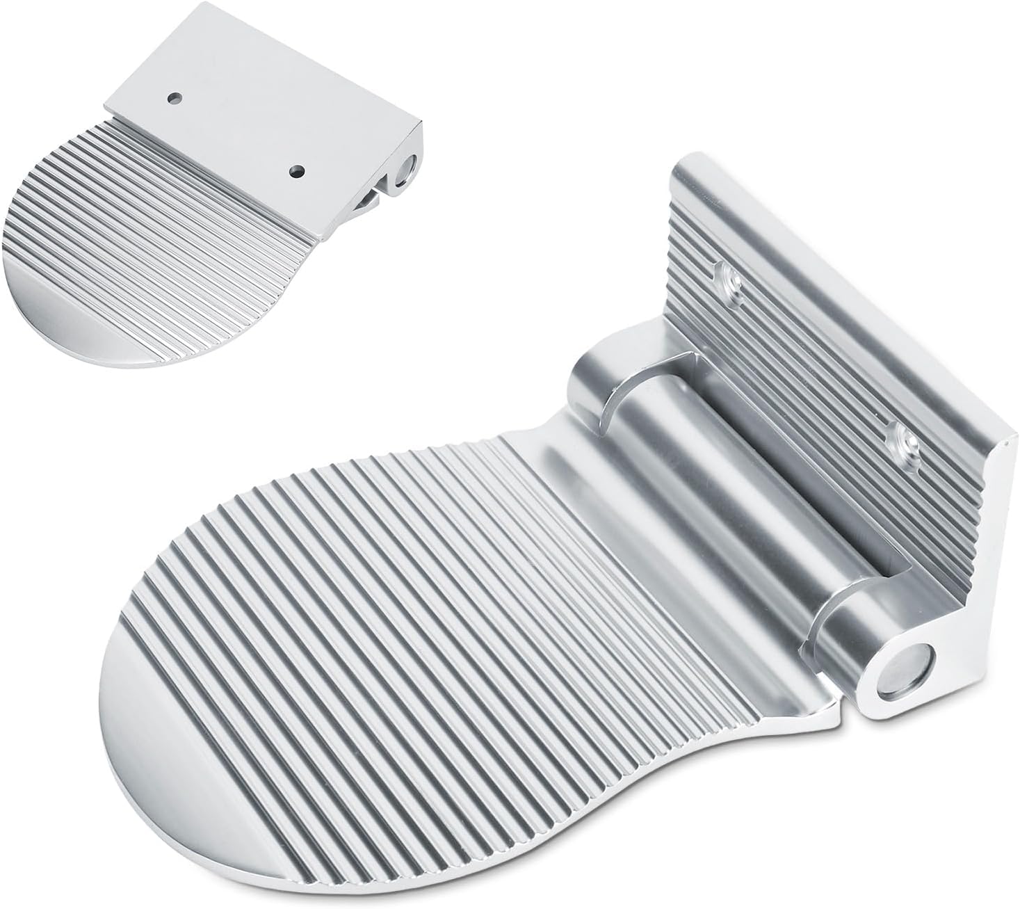 Duschfußstütze, Duschfußstütze, Fußstütze, Badezimmer-sockelpedal, Aluminium-wandmontagefläche, Rutschfestes Pedal Für Flur, Eingangsbereich, Badezimmer (silber)