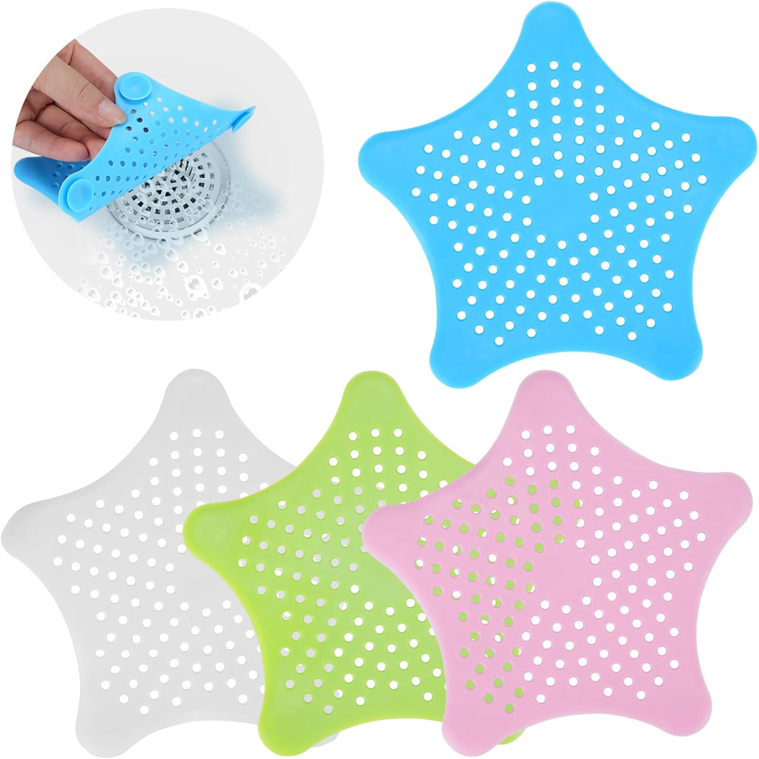 Universelle Silikonsiebe, Spülbeckensieb, Küchensieb, Badezimmer-haarfänger Für Badewanne Und Dusche, Praktisches Abflussgitter