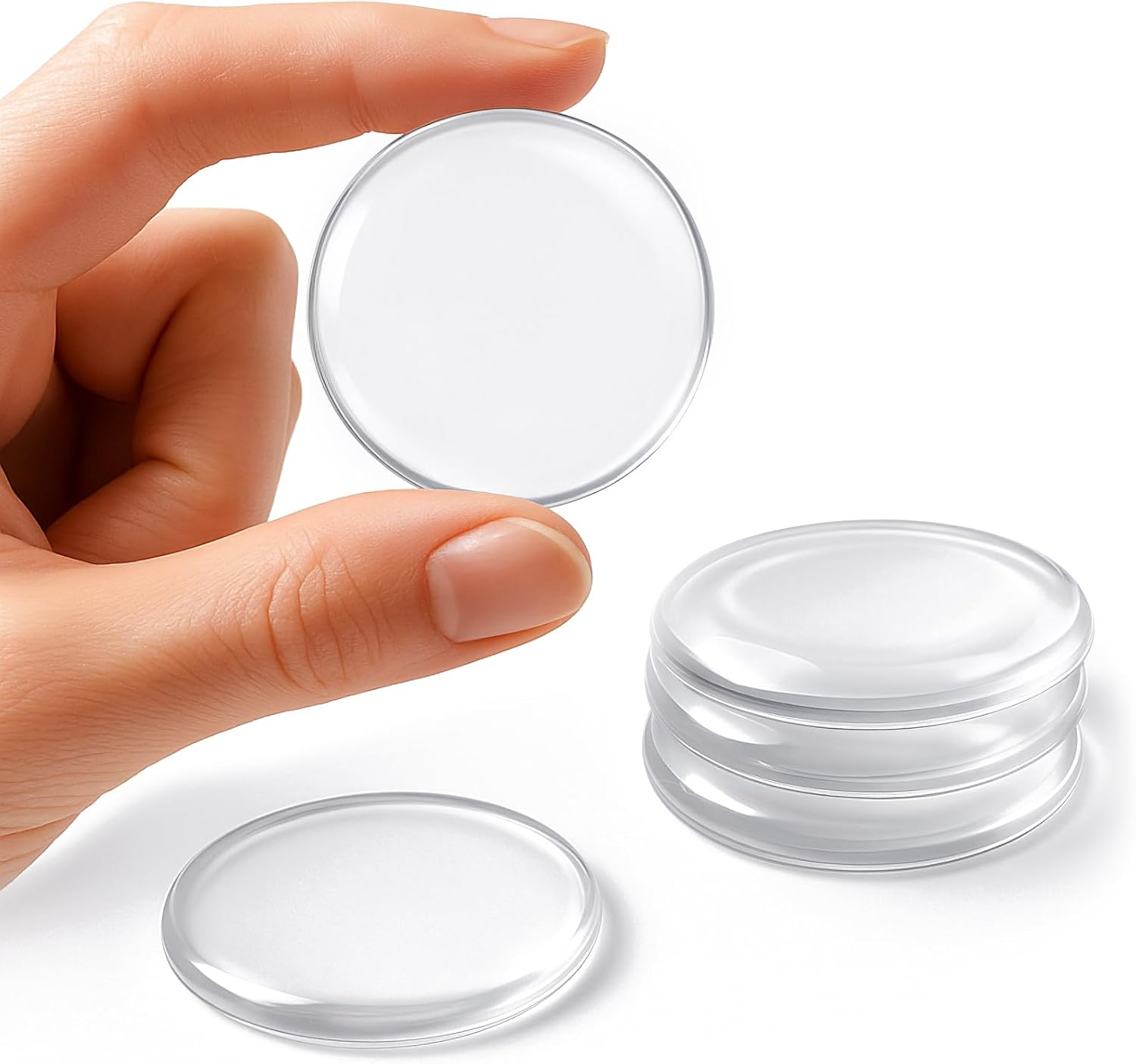 Türstopper Für Wände, Wandschutz Silikon Transparent Rund, Wiederverwendbar, 16 Stück