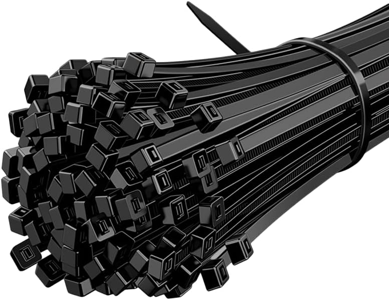 500 Stück Kabelbinder Schwarz Set Uv Beständig 200 X 5mm Militärische Nylon 66 Material,temperaturbeständigkeit Von -40°c Bis +85°c,zugfestigkeit Bis Zu 22kg Einfach Bedienen
