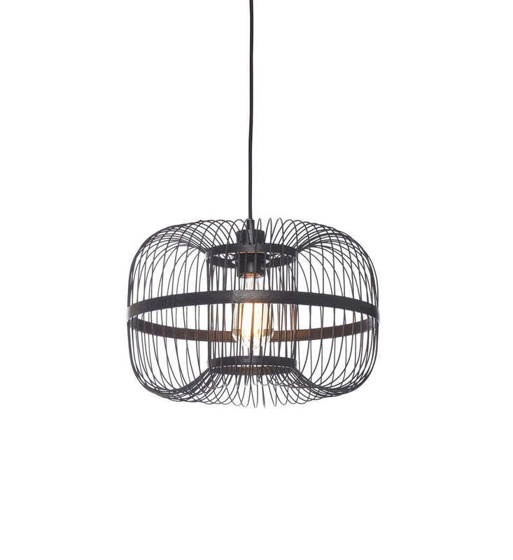 [gebraucht] B-ware Good & Mojo Hängelampe Hängeleuchte Hokkaido Led Pendelleuchte Schwarz 25cm Höhe