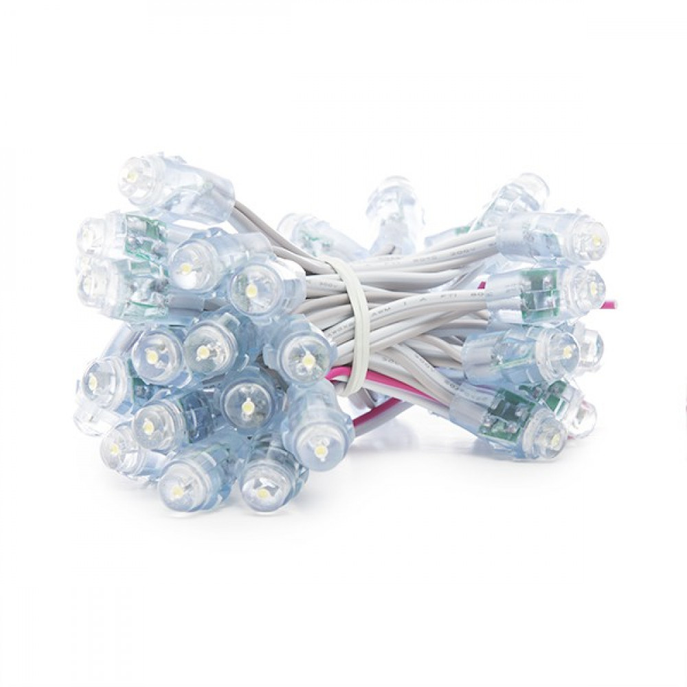 Greenice - Pixel-led 0,1 W 1,7 Lm 4200 °k 12 Mm 5 V Epistar (string 50 Einheiten) Weiß 50.000 Std. [de-pix-12-w]