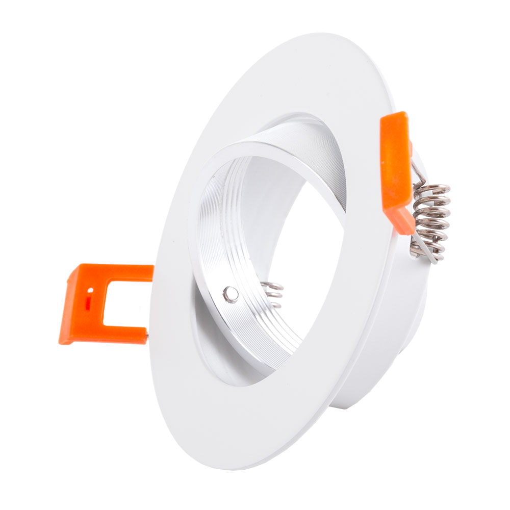 Ring Downlight Runden Kippbar Aluminium Weiß93mm