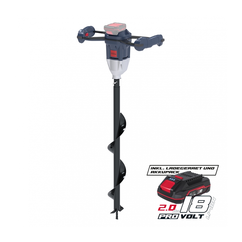 Güde Akku-erdbohrer Eb 18-201-05 18 V 2 Ah Akku 0,5 A Ladegerät 5,9 Kg