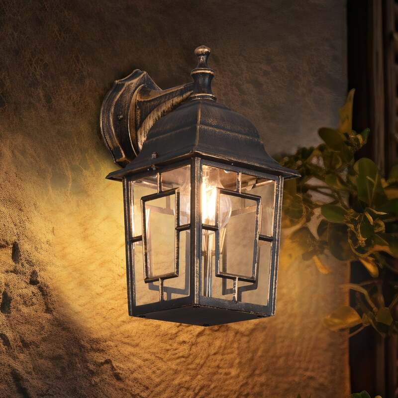 [gebraucht] B-ware Außenwandleuchte Volturno E27 Rostfarben Antik Dimmbar 1x60w Trio Lighting