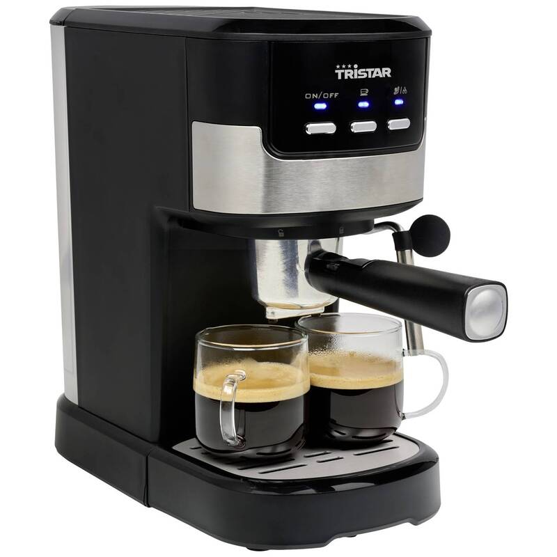 [gebraucht] B-ware Tristar Cm-2278 Espressomaschine 20 Bar 1,25 L Edelstahl Schwarz Mit Dampfdüse