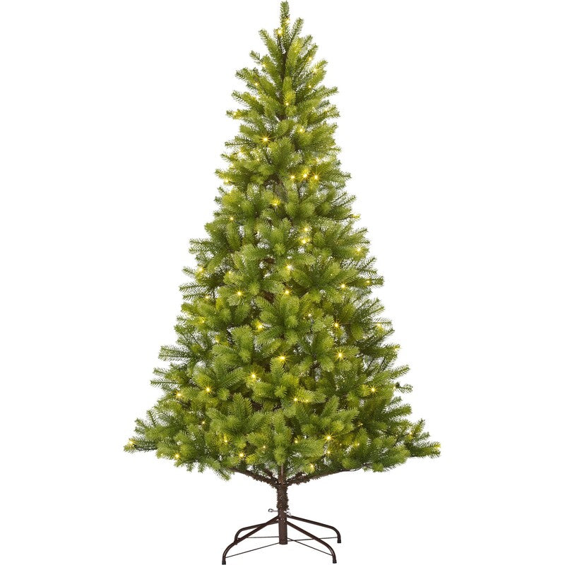 [gebraucht] B-ware Künstlicher Weihnachtsbaum Kunsttanne Nagano 180cm Led Tannenbaum Grün 160l