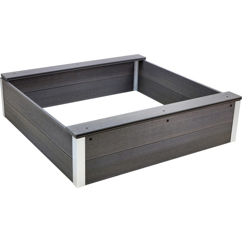 [gebraucht] B-ware Sandkasten Wpc Grau 110x110cm Spielplatz Für Kinder Garten Sandkasten Sandbox