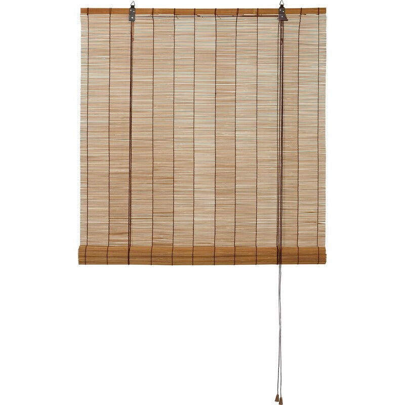 [gebraucht] B-ware Bambus-raffrollo 140cm X 160cm Dunkle Eiche Dekorativ Stabile Zugschnüre Natur