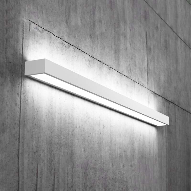 [neuwertig] B-ware Led Wandleuchte Mera 120 Cm Weiß Lampe Leuchte 4000k Energieeffizienz Ip20